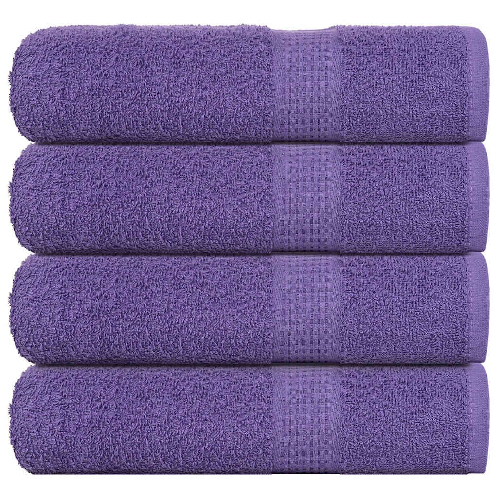 Vetonek Toallas de baño 4 uds morado 100x150 cm 360 gsm 100% algodón