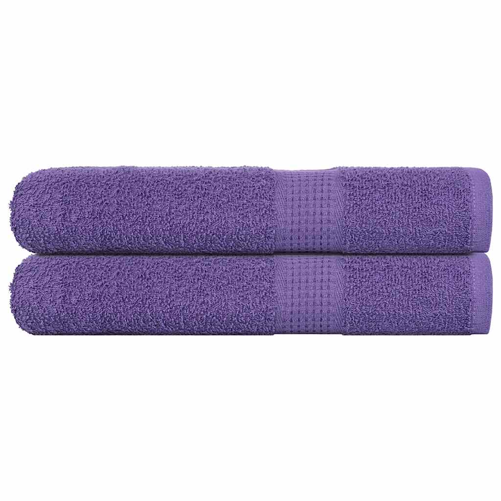 Vetonek Toallas de sauna 2 uds 100% algodón morado 80x200 cm 360 gsm