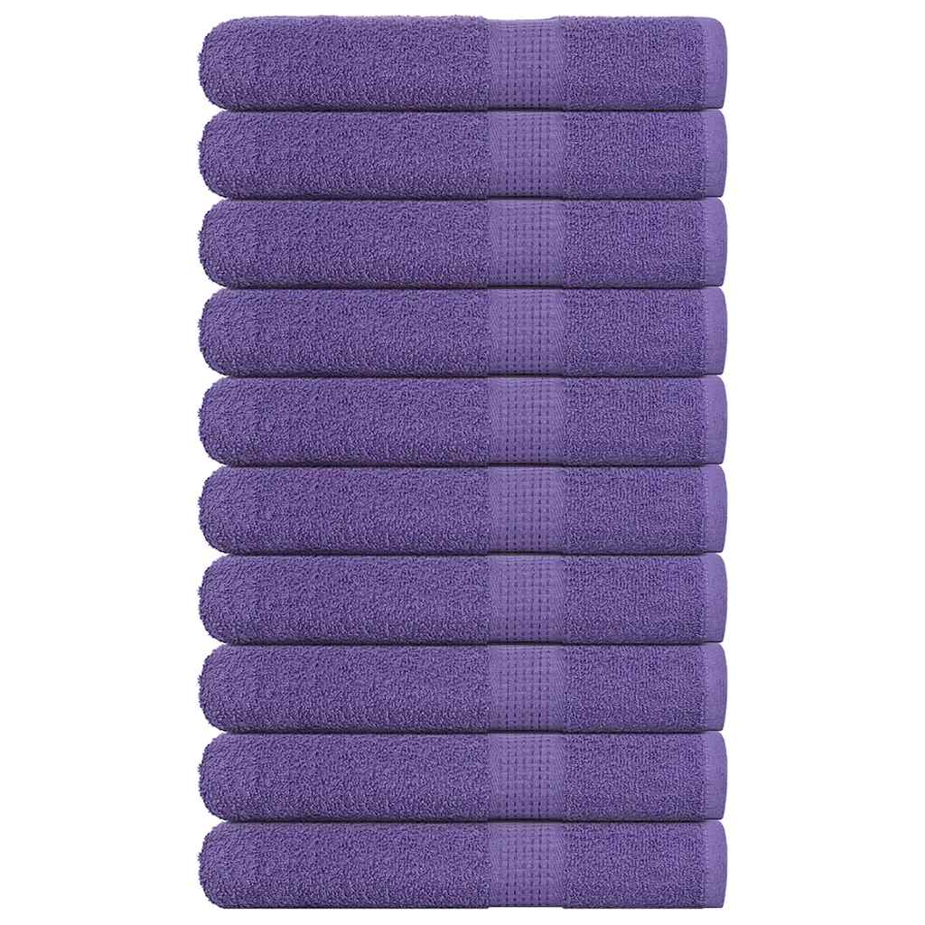 Vetonek Toallas de sauna 10 uds 100% algodón morado 80x200 cm 360 gsm