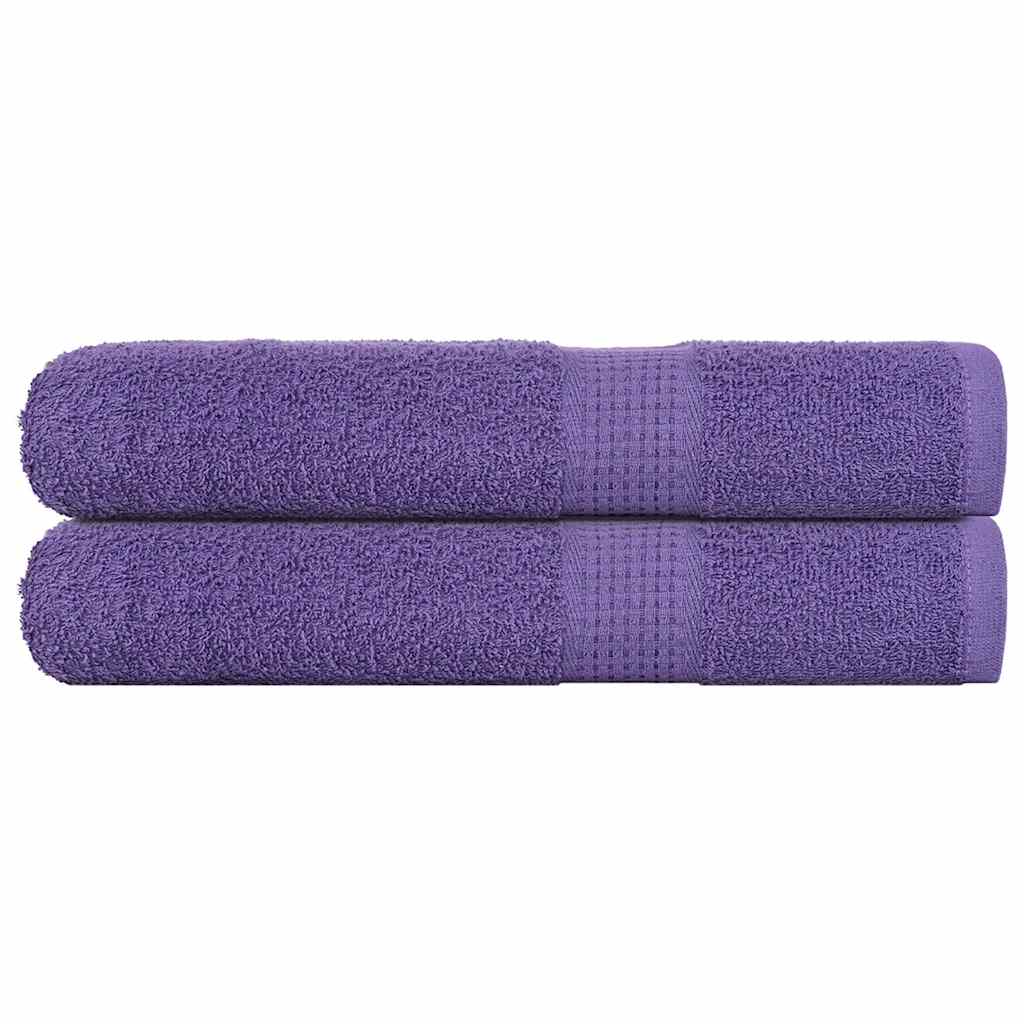 Vetonek Toallas 2 uds 100% algodón morado 100x200 cm 600 gsm