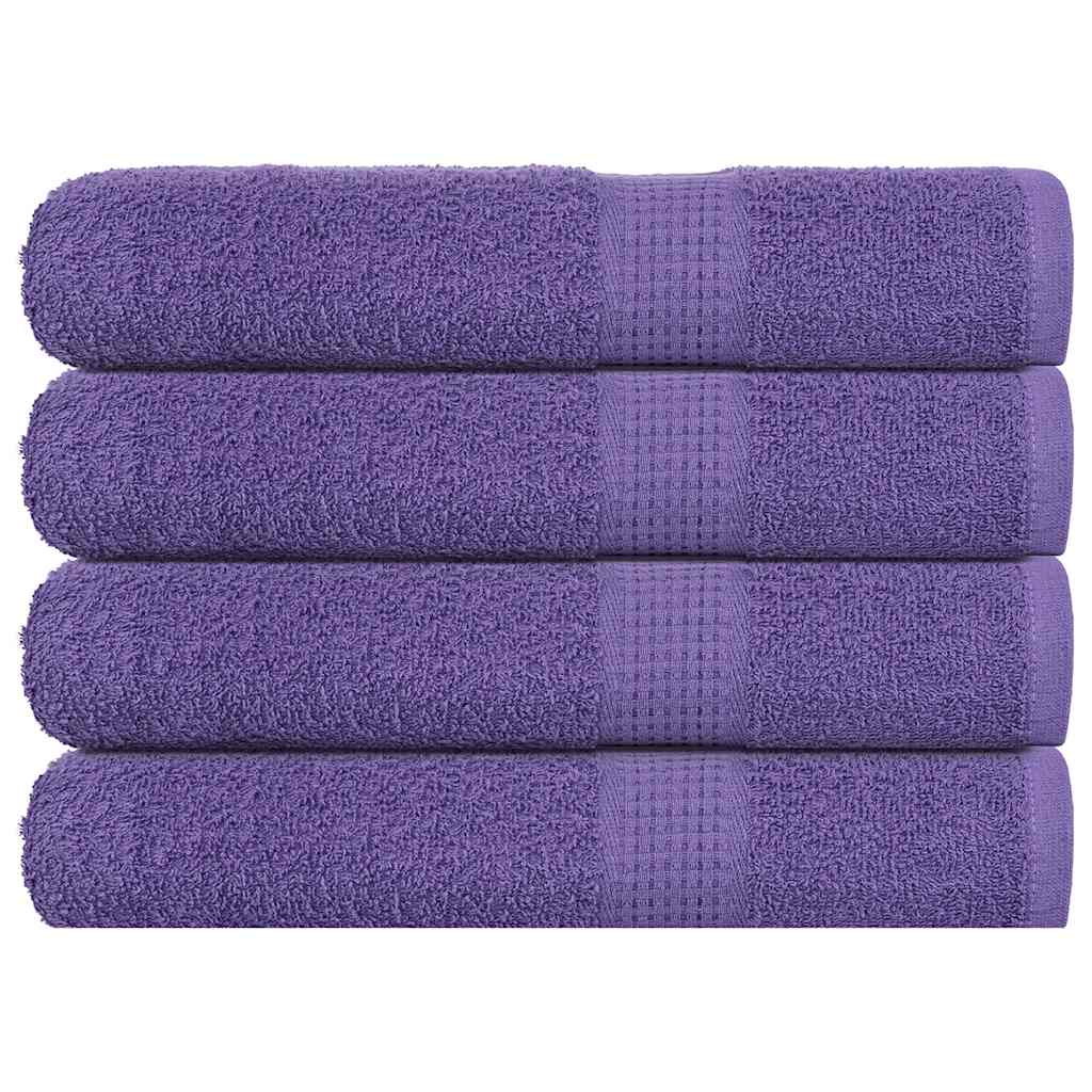 Vetonek Toallas 4 uds 100% algodón morado 100x200 cm 600 gsm