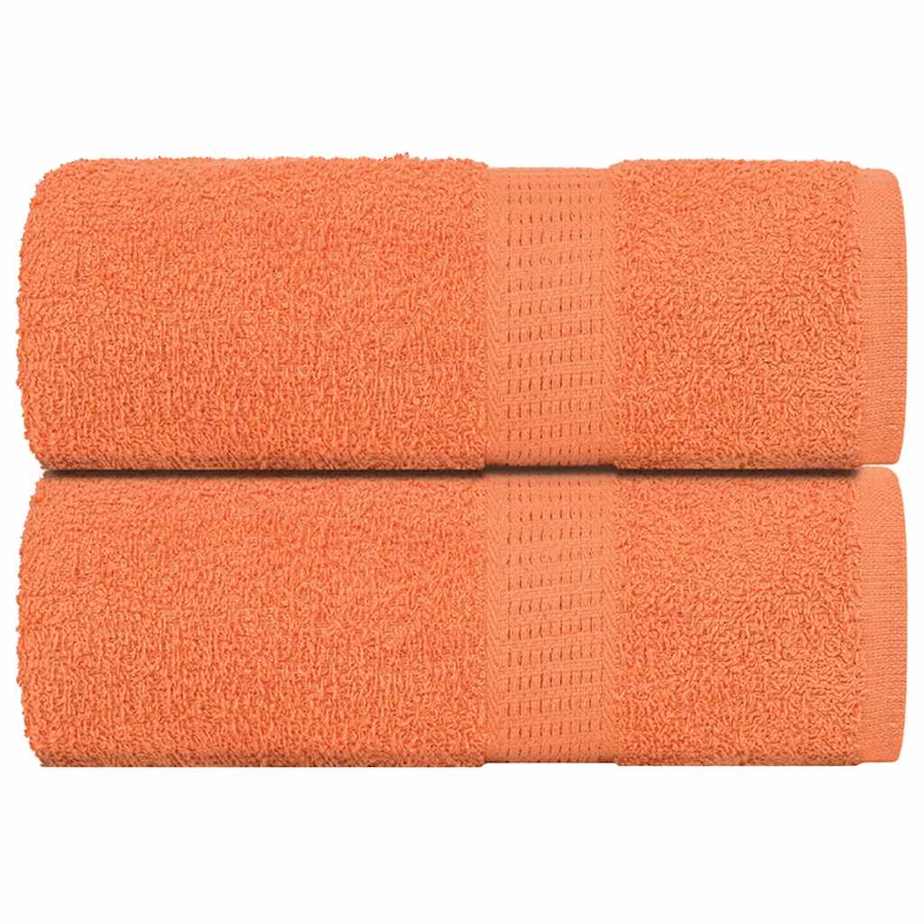 Vetonek Toallas de jabón 2 uds naranja 30x30 cm 360 gsm 100% algodón