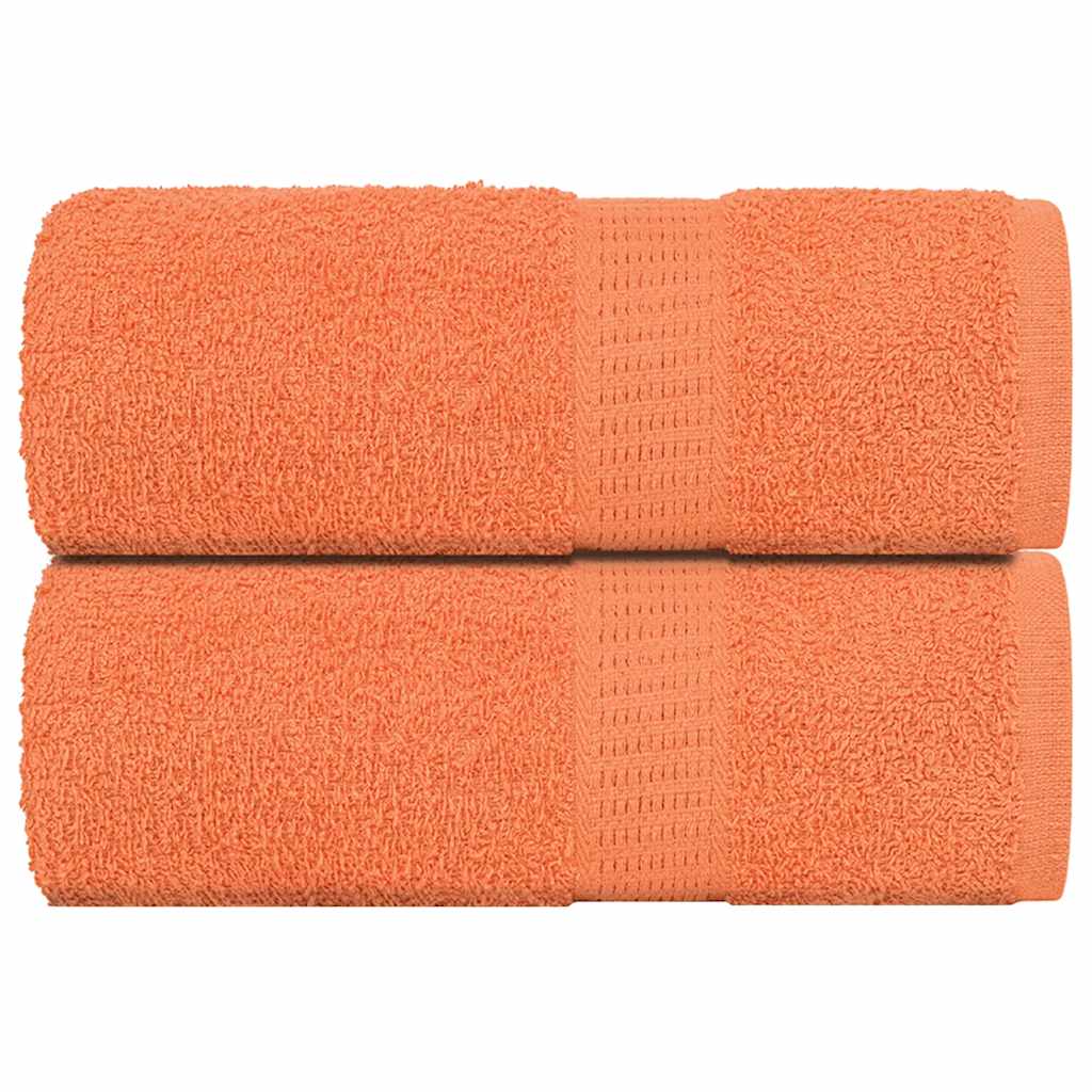 Vetonek Toallas de visita 2 piezas naranja 30x50cm 360 gsm 100% algodón