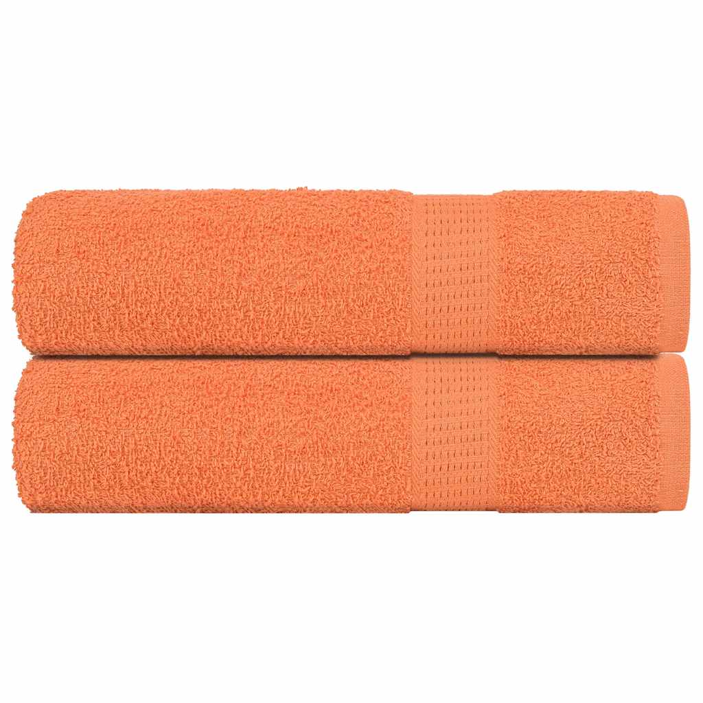 Vetonek Toallas de mano 2 uds naranja 50x100 cm 360 gsm 100% algodón