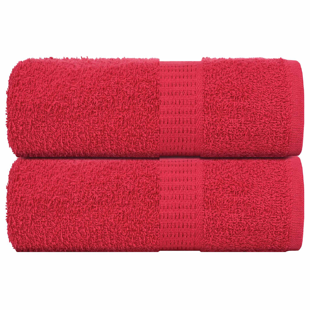 Vetonek Toallas 2 uds 100% algodón rojo 30x30 cm 360 gsm