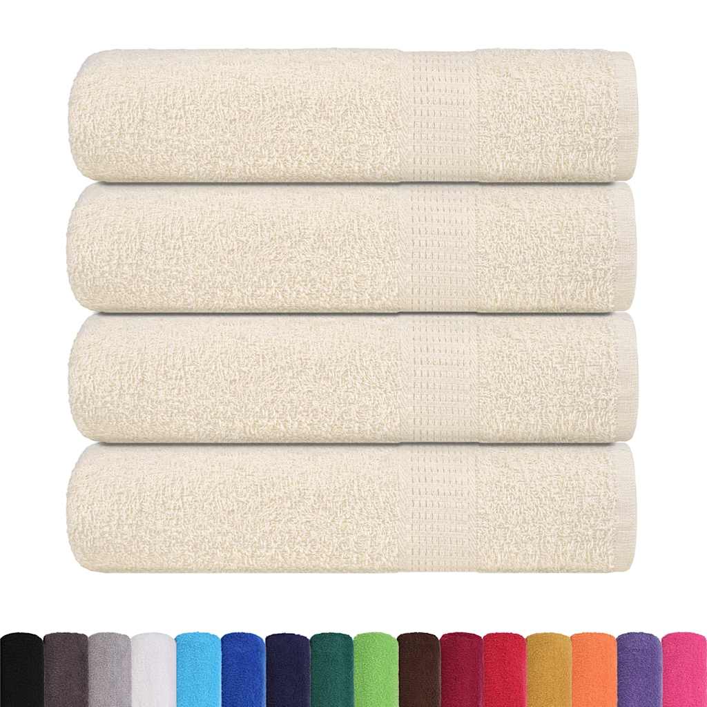 Toallas de Baño 4 uds Crema 100x150 cm 360 g/m² 100% Algodón