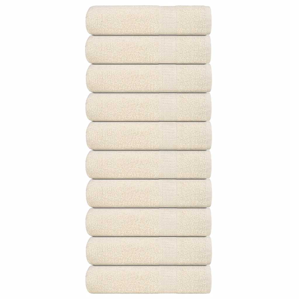 Toallas de Baño 10 uds Crema 100x150 cm 360 g/m² 100% Algodón