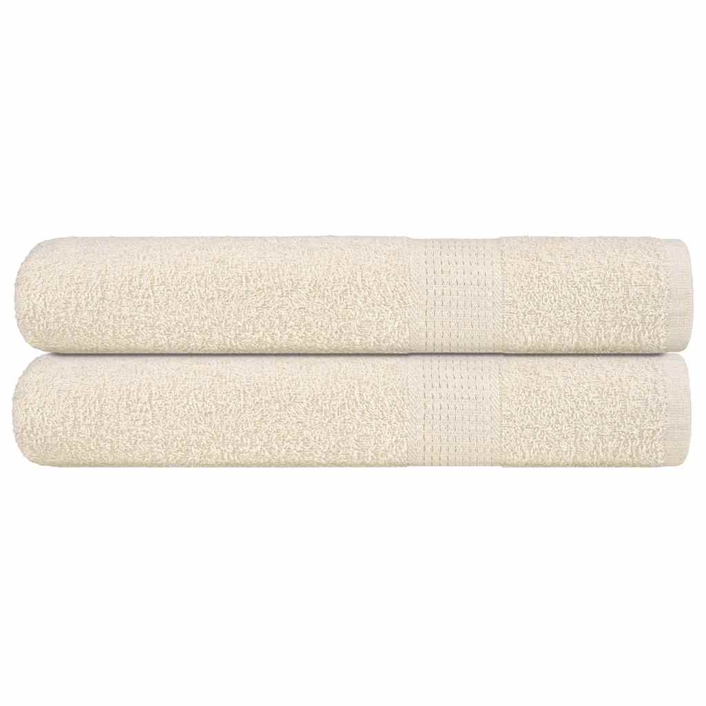 Vetonek Toallas 2 piezas Crema 100x200 cm 360 g/m² 100% Algodón