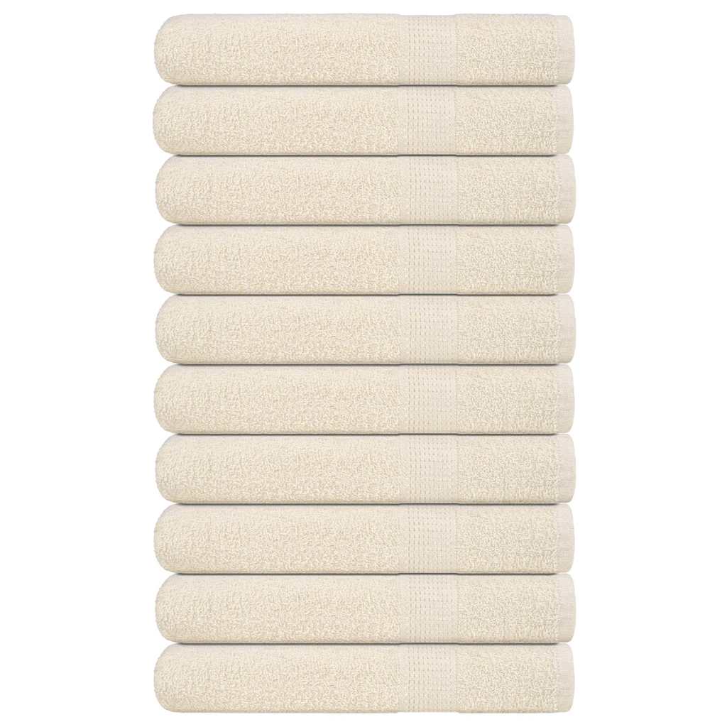 Vetonek Toallas 10 piezas Crema 100x200 cm 360 g/m² 100% Algodón