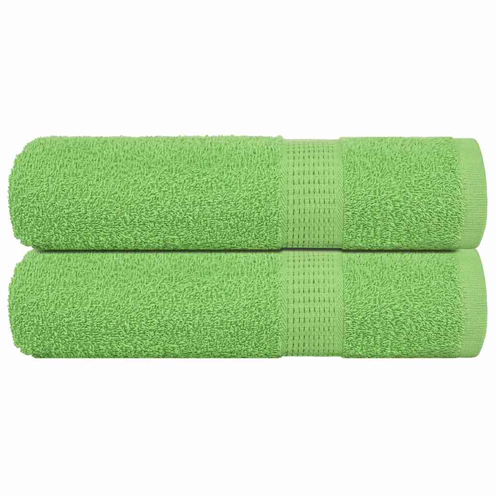 Vetonek Toallas de Mano 2 uds Verde Manzana 50x100 cm 360 gsm