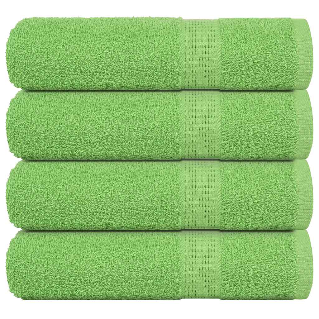 Vetonek Toallas de Mano 4 uds Verde Manzana 50x100 cm 360 gsm