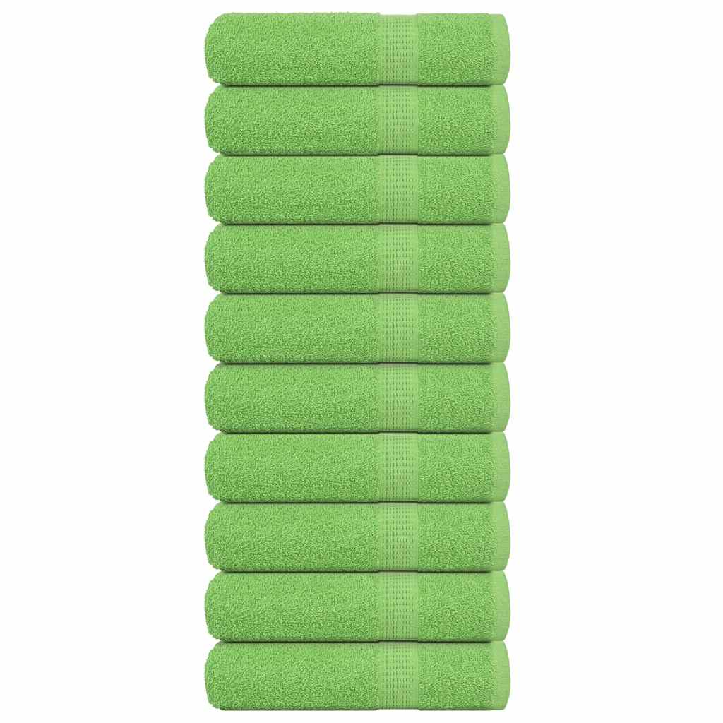 Toallas de Mano 10 uds Verde Manzana 50x100 cm 360 gsm