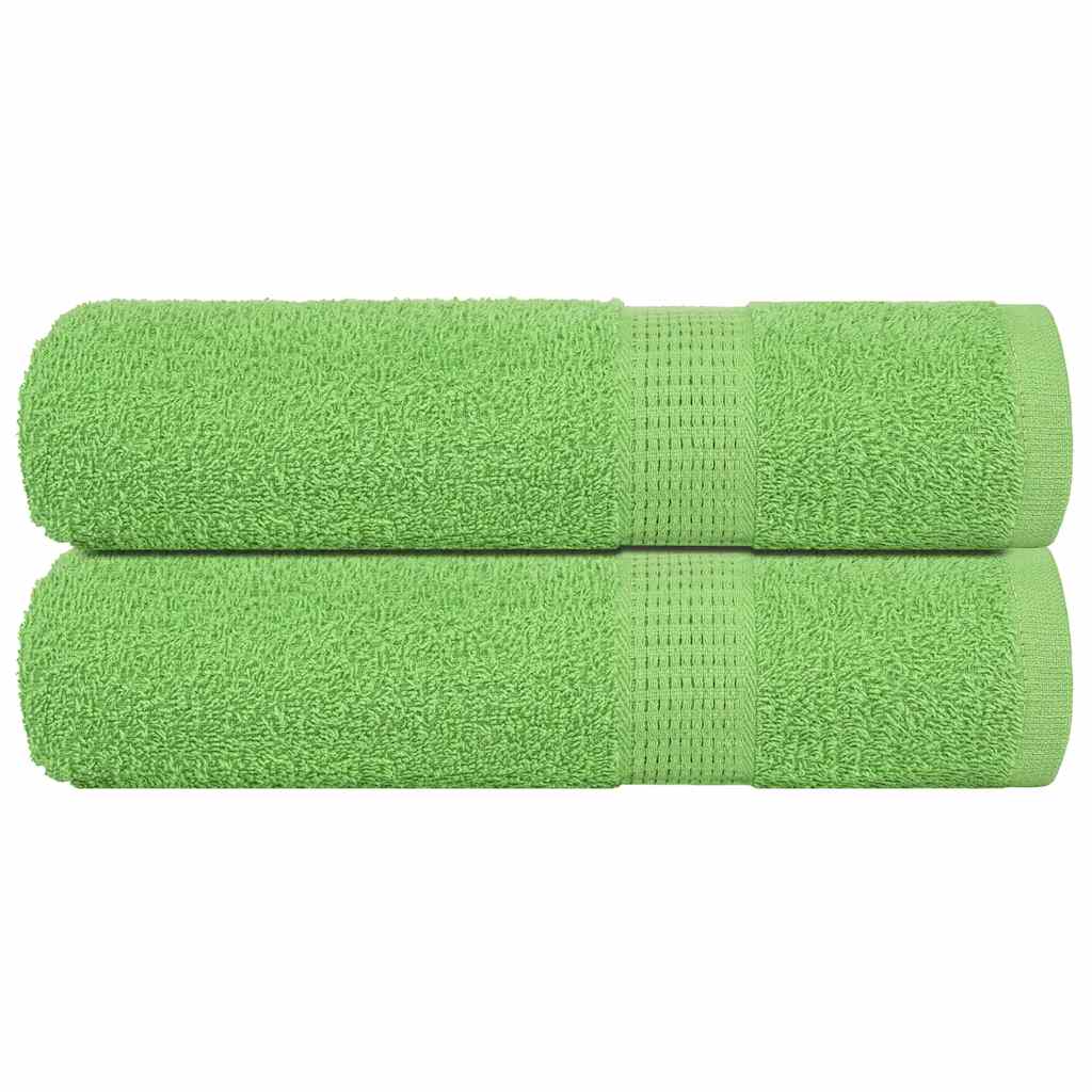 Vetonek Toallas de Ducha 2 uds Verde Manzana 70x140 cm 360 gsm