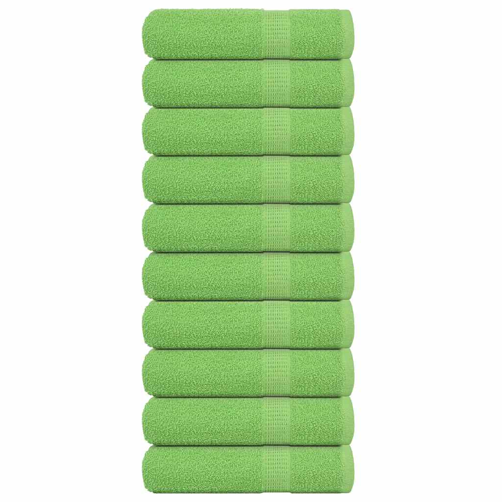 Toallas de Ducha 10 uds. Verde Manzana 70x140 cm 360 gsm