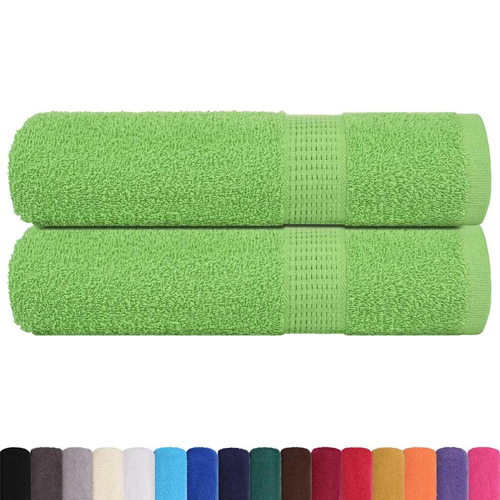 Toallas de Baño 2 uds Verde Manzana 100x150 cm 360 gsm