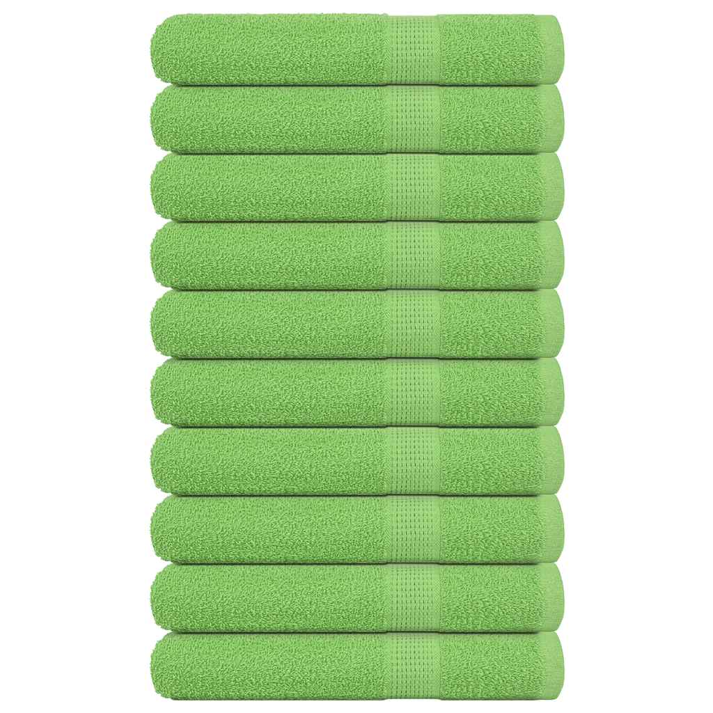 Toallas de sauna 10 uds verde manzana 80x200 cm 360 gsm