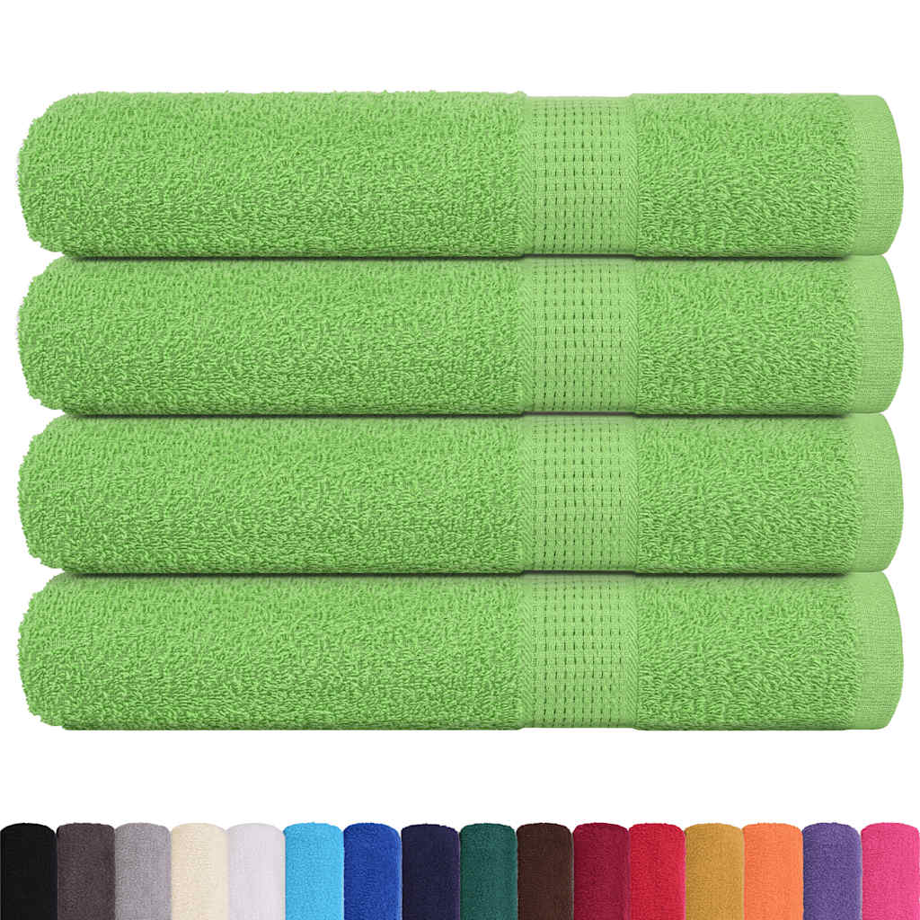 Toallas 4 uds verde manzana 100x200 cm 360 gsm