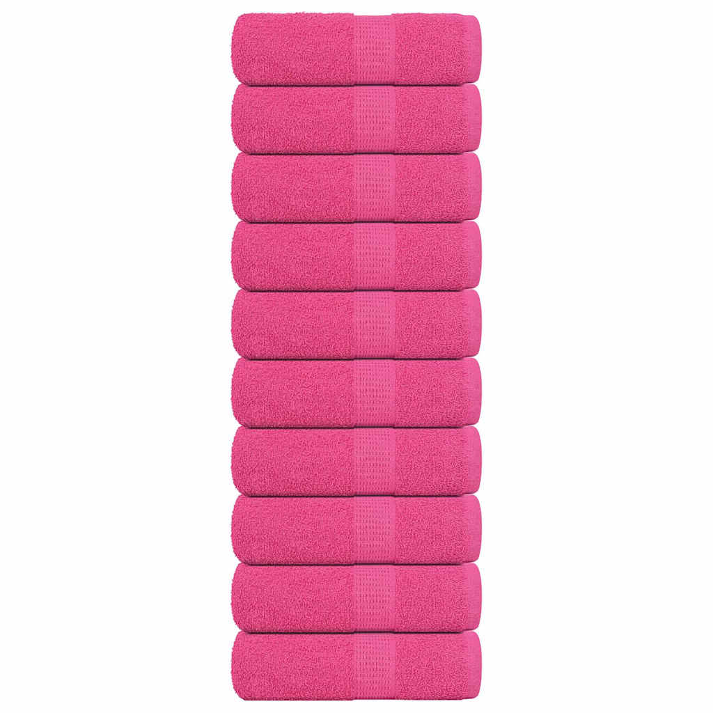 Vetonek Toallas de jabón 10 piezas Rosa 30x30 cm 360 g/m² 100% Algodón