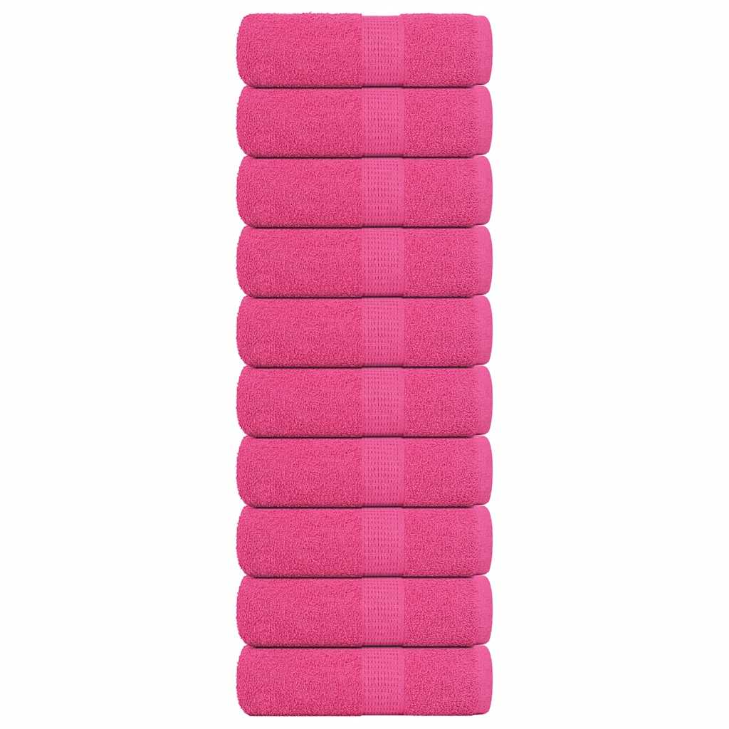 Vetonek Toallas de Visita 10 piezas Rosa 30x50 cm 360 g/m² 100% Algodón