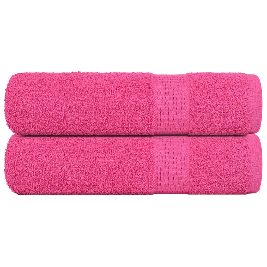 Vetonek Toallas de Mano 2 piezas Rosa 50x100 cm 360 g/m² 100% Algodón