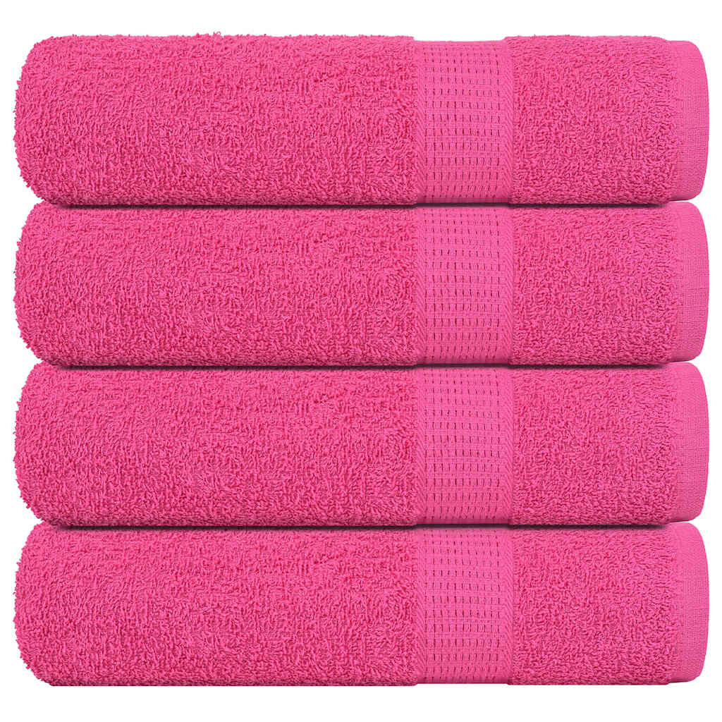 Vetonek Toallas de Mano 4 piezas Rosa 50x100 cm 360 g/m² 100% Algodón