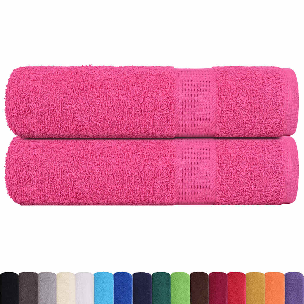 Toallas de Baño 2 uds rosa 100x150 cm 360 g/m² 100% Algodón