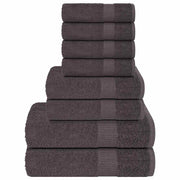 Towel set 8 pieces 100% cotton anthracite 360 gsm v7034 Vetonek
