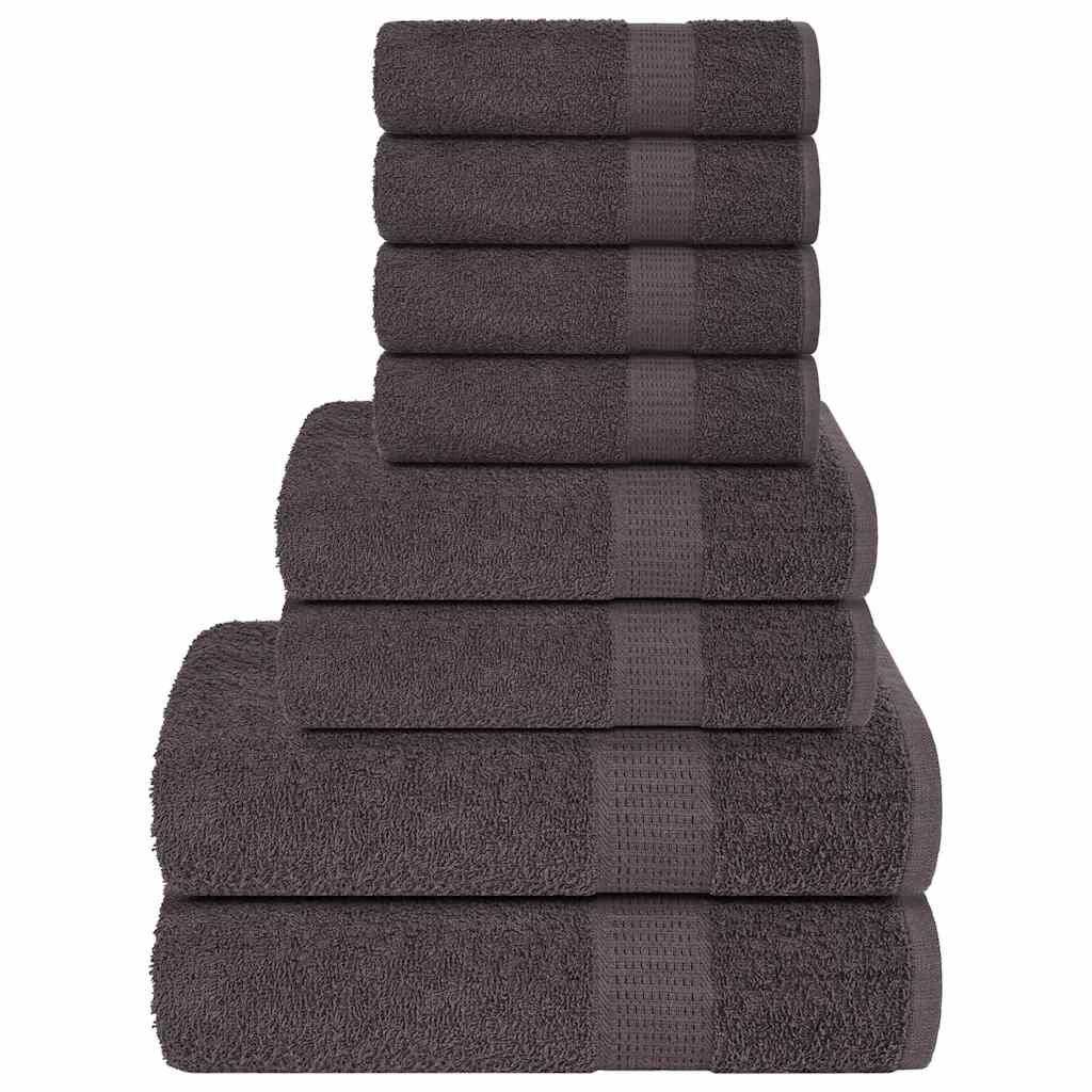Towel set 8 pieces 100% cotton anthracite 360 gsm v7034 Vetonek
