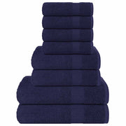 Towel set 8 pieces 100% cotton navy blue 360 gsm v7072 Vetonek