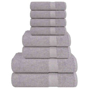 Towel set 8 pieces 100% cotton gray 360 gsm v7096 Vetonek