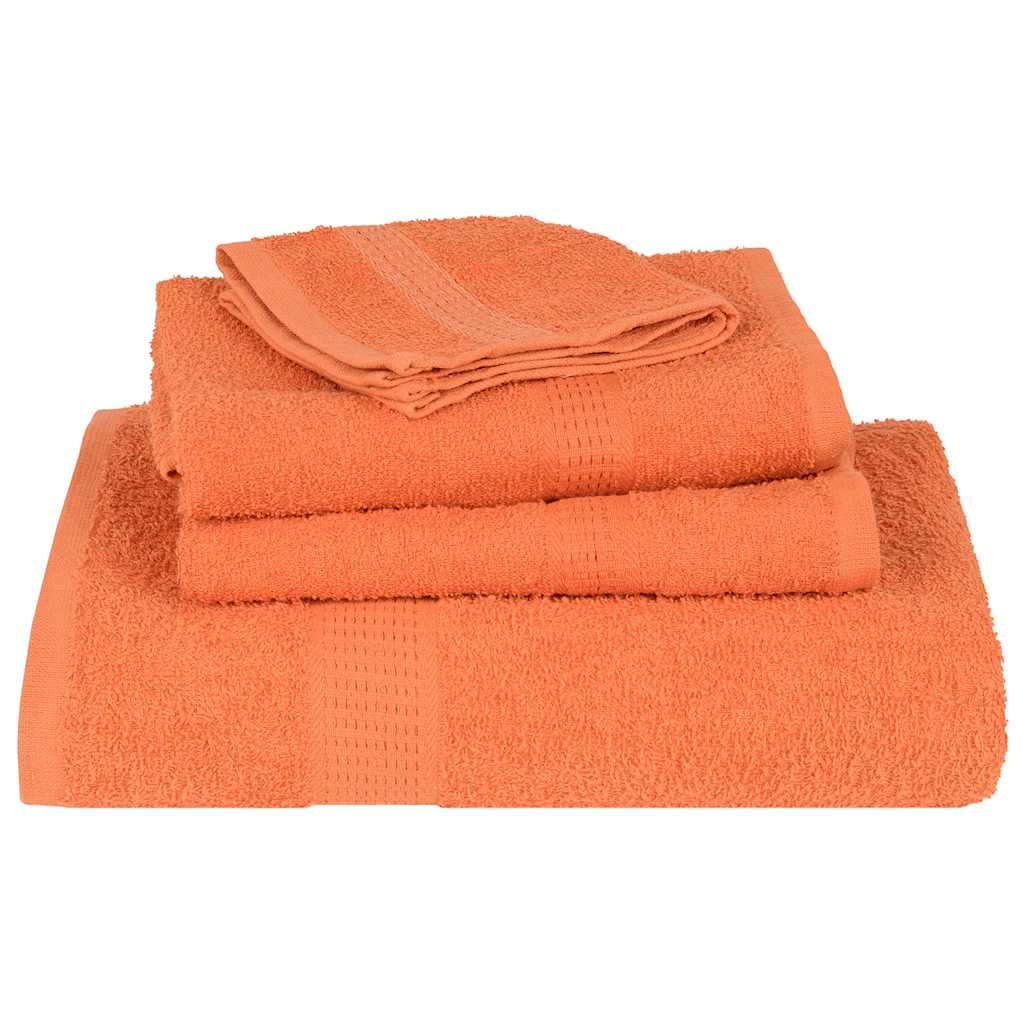 Towel set 8 pieces 100% orange cotton 360 gsm - Vetonek