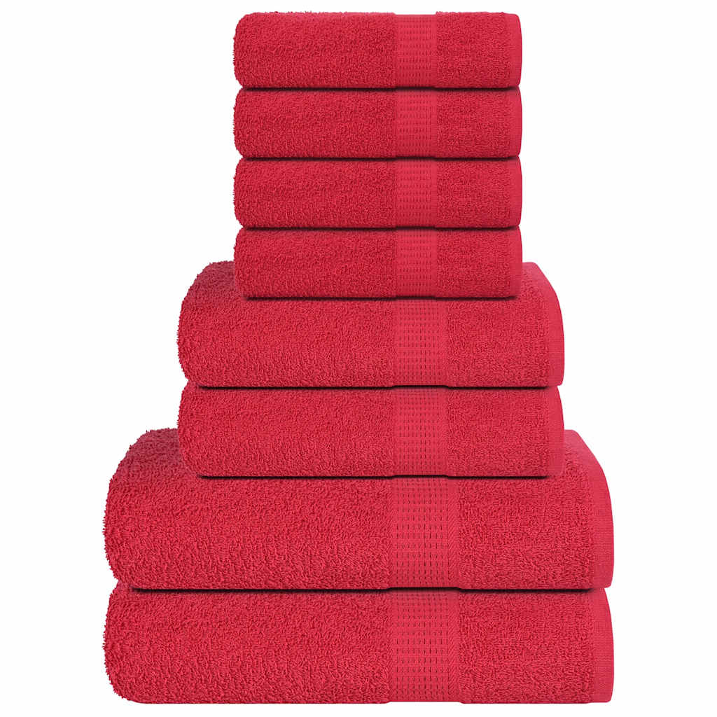 Towel set 8 pieces 100% cotton red 360 gsm v7133 Vetonek