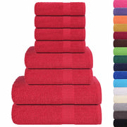 Vetonek Towel set 8 pieces 100% cotton red 360 gsm