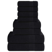 Towel set 8 pieces 100% cotton black 360 gsm v7140 Vetonek