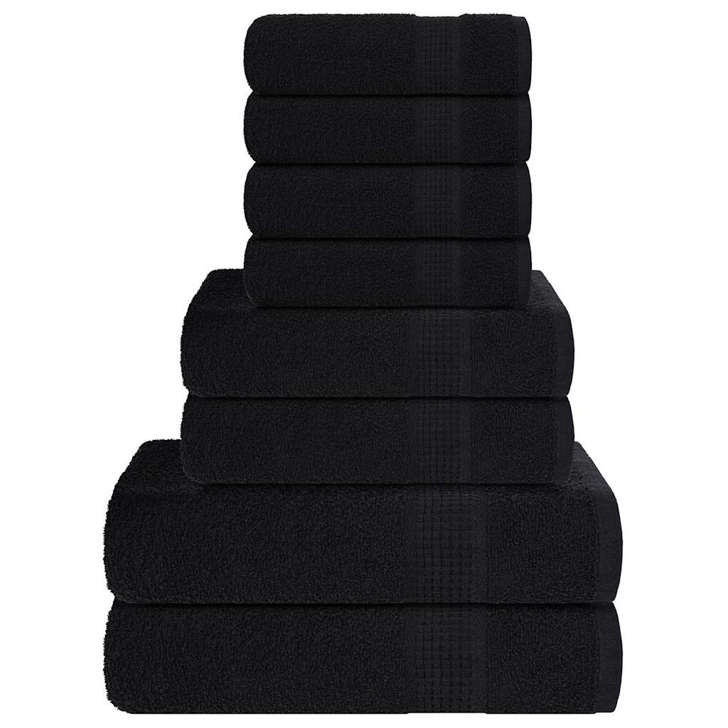 Towel set 8 pieces 100% cotton black 360 gsm v7140 Vetonek