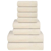 Towel set 8 pieces 100% cream cotton 360 gsm v7164 Vetonek