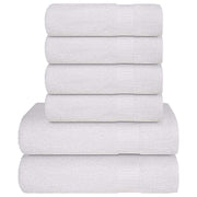 Towel set 6 pieces 100% white cotton 360 gsm v7195 Vetonek