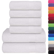 Vetonek Towel set 6 pieces 100% white cotton 360 gsm