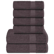 Towel set 6 pieces 100% cotton anthracite 360 gsm v7201 Vetonek