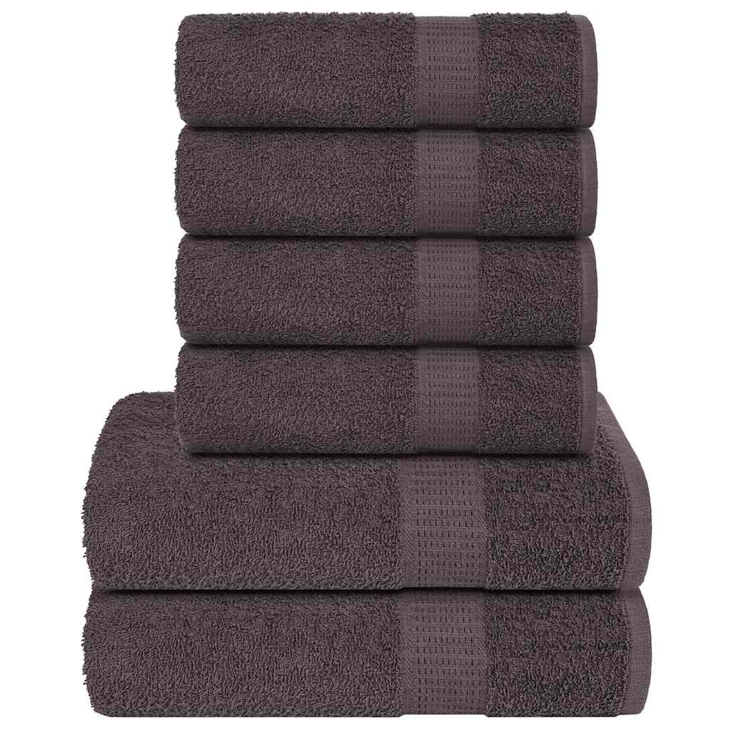 Towel set 6 pieces 100% cotton anthracite 360 gsm v7201 Vetonek