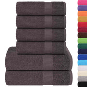 Vetonek Towel set 6 pieces 100% cotton anthracite 360 gsm