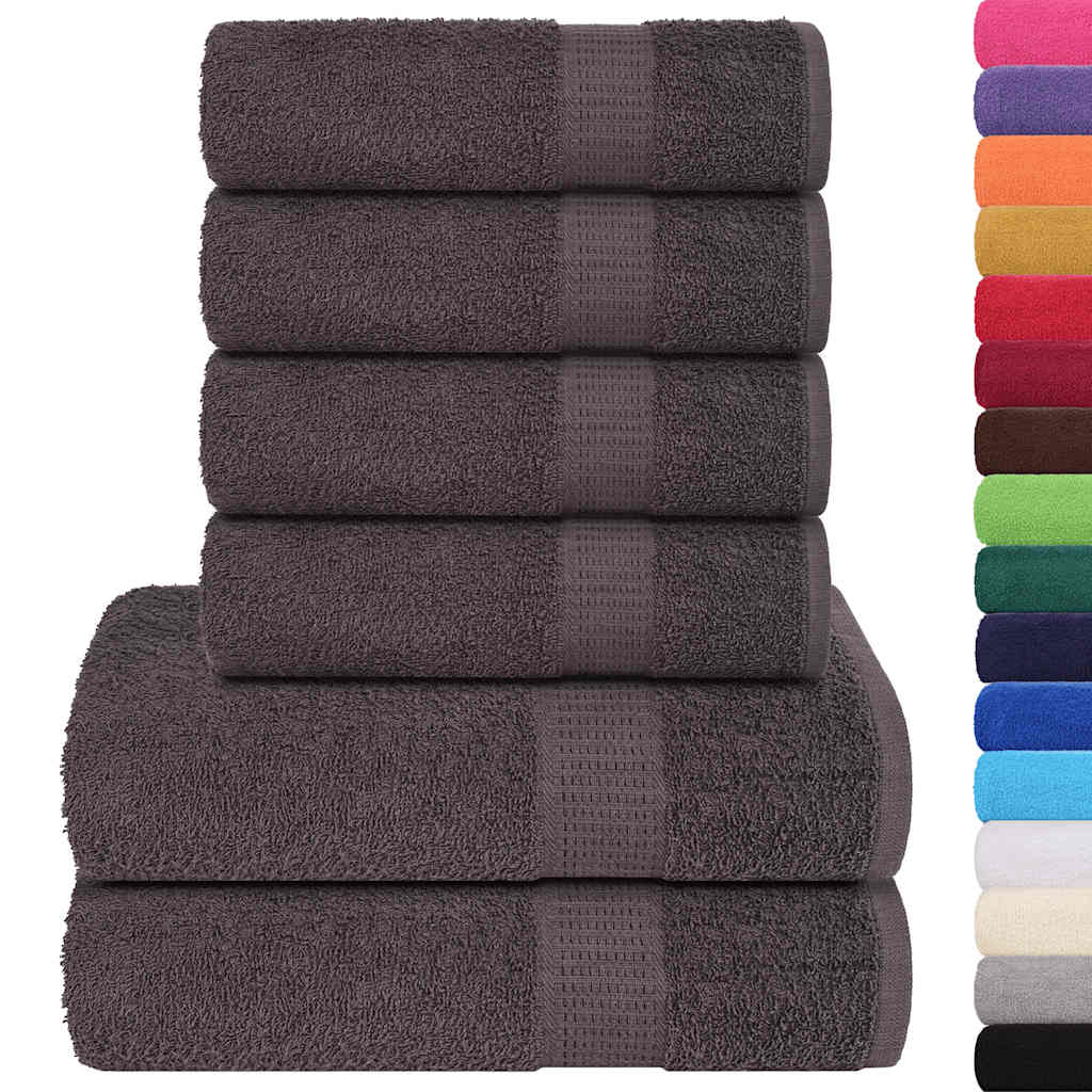Vetonek Towel set 6 pieces 100% cotton anthracite 360 gsm