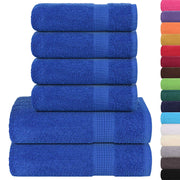 Vetonek Towel set 6 pieces 100% cotton blue 360 gsm