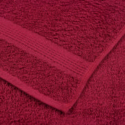 Towel set 6 pieces 100% burgundy cotton 360 gsm - Vetonek