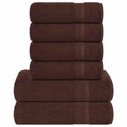 Towel set 6 pieces 100% cotton brown 360 gsm v7232 Vetonek