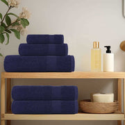 Towel set 6 pieces 100% cotton navy blue 360 gsm - Vetonek