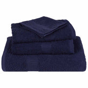 Towel set 6 pieces 100% cotton navy blue 360 gsm - Vetonek