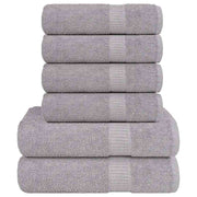 Towel set 6 pieces 100% cotton gray 360 gsm v7263 Vetonek