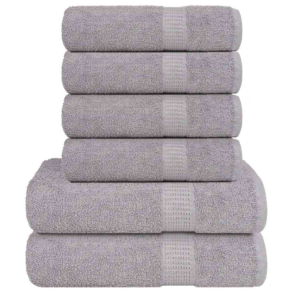 Towel set 6 pieces 100% cotton gray 360 gsm v7263 Vetonek