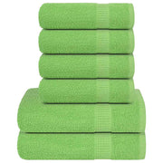 Towel set 6 pieces 100% green cotton 360 gsm v7270 Vetonek